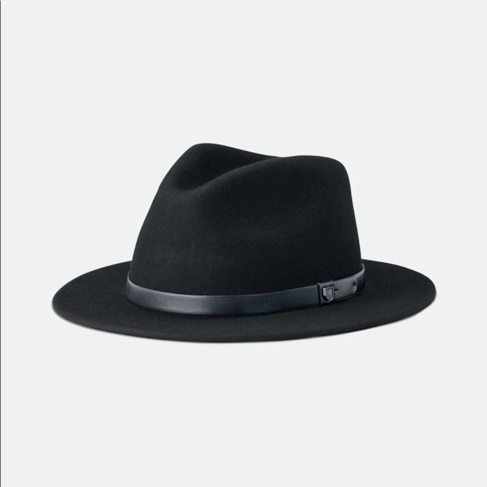BRIXTON Messer Fedora Hat. Black. Size M